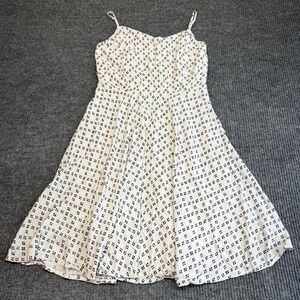 Old Navy Abstract Print Cami Dress Black White Sleeveless Large Adjustable